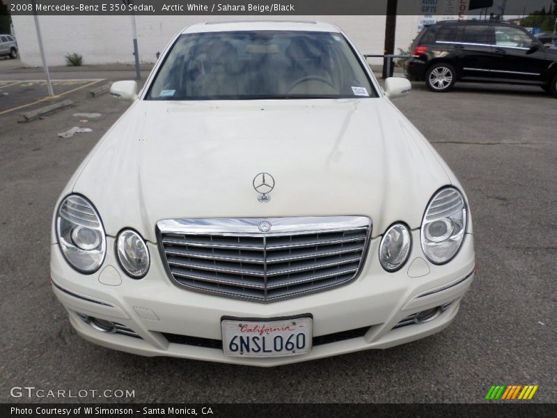 Arctic White / Sahara Beige/Black 2008 Mercedes-Benz E 350 Sedan