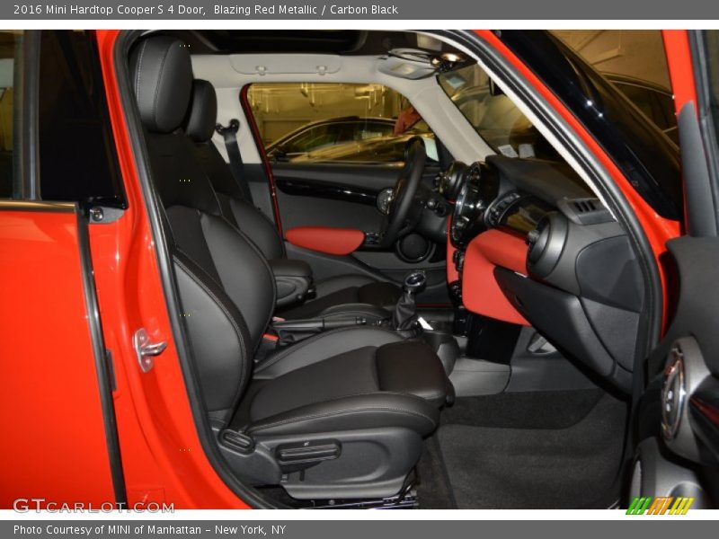 Blazing Red Metallic / Carbon Black 2016 Mini Hardtop Cooper S 4 Door