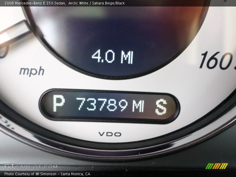Arctic White / Sahara Beige/Black 2008 Mercedes-Benz E 350 Sedan