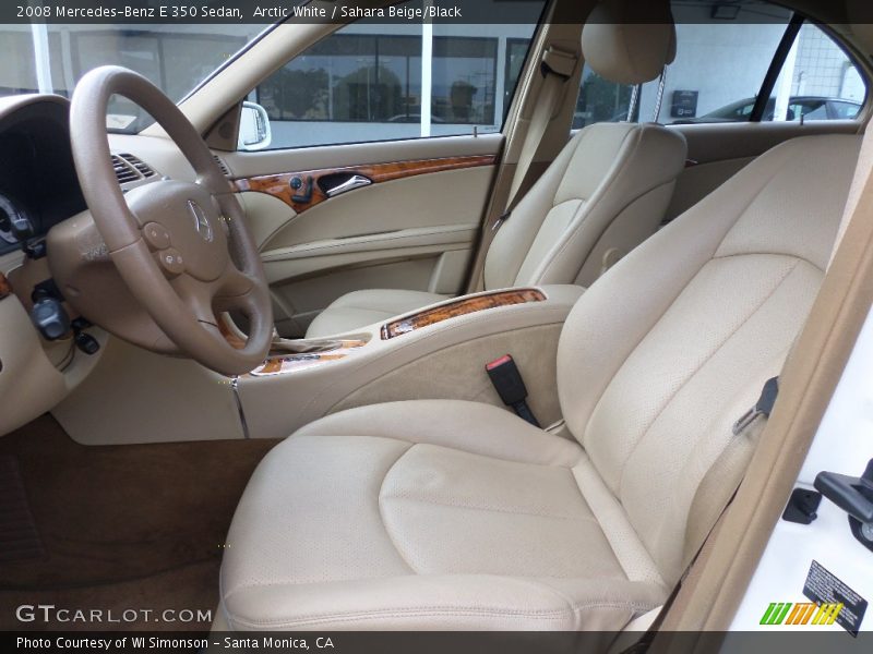 Arctic White / Sahara Beige/Black 2008 Mercedes-Benz E 350 Sedan