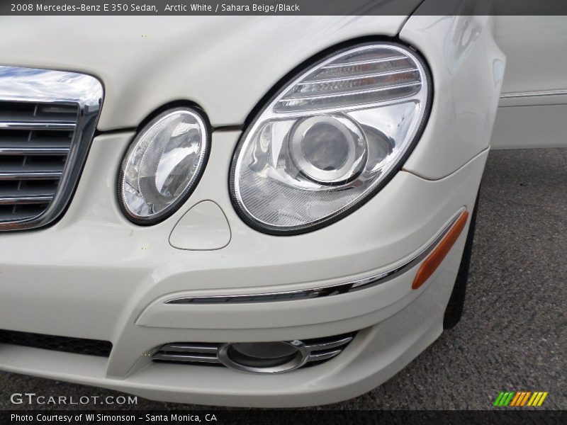 Arctic White / Sahara Beige/Black 2008 Mercedes-Benz E 350 Sedan