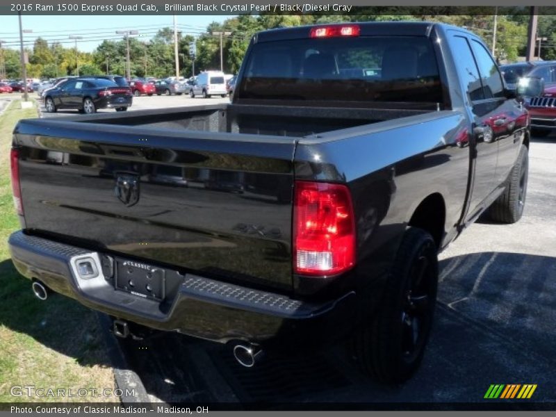 Brilliant Black Crystal Pearl / Black/Diesel Gray 2016 Ram 1500 Express Quad Cab