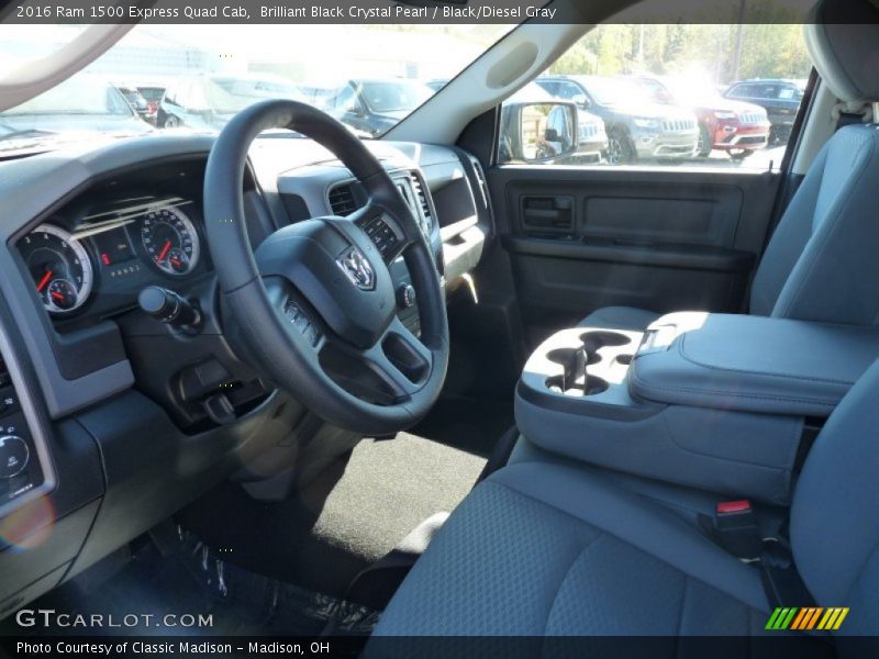 Brilliant Black Crystal Pearl / Black/Diesel Gray 2016 Ram 1500 Express Quad Cab