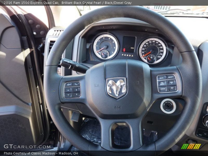 Brilliant Black Crystal Pearl / Black/Diesel Gray 2016 Ram 1500 Express Quad Cab