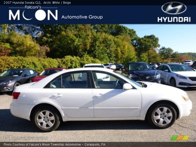 Arctic White / Beige 2007 Hyundai Sonata GLS