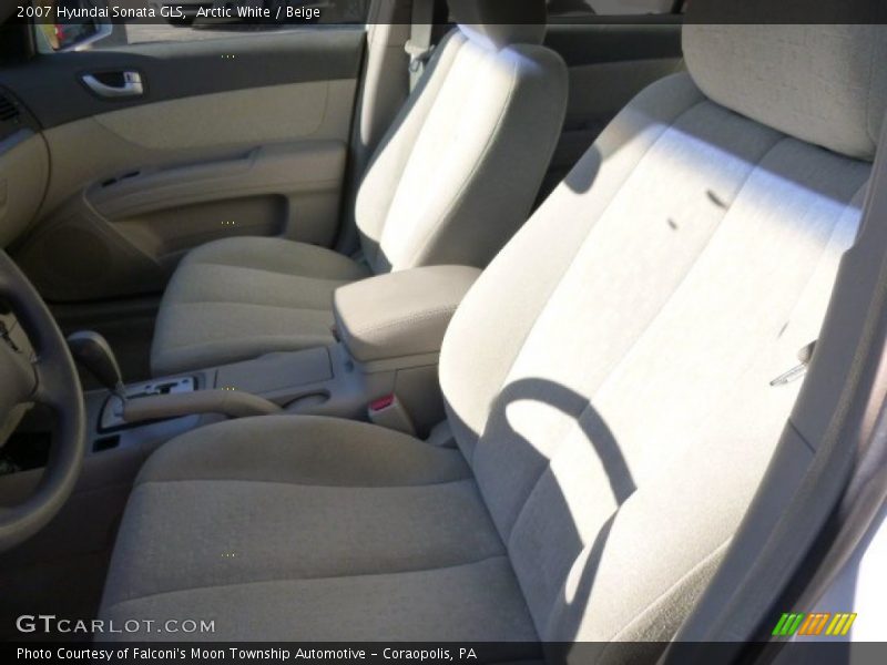 Arctic White / Beige 2007 Hyundai Sonata GLS