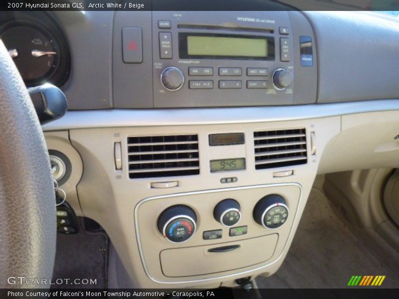 Arctic White / Beige 2007 Hyundai Sonata GLS