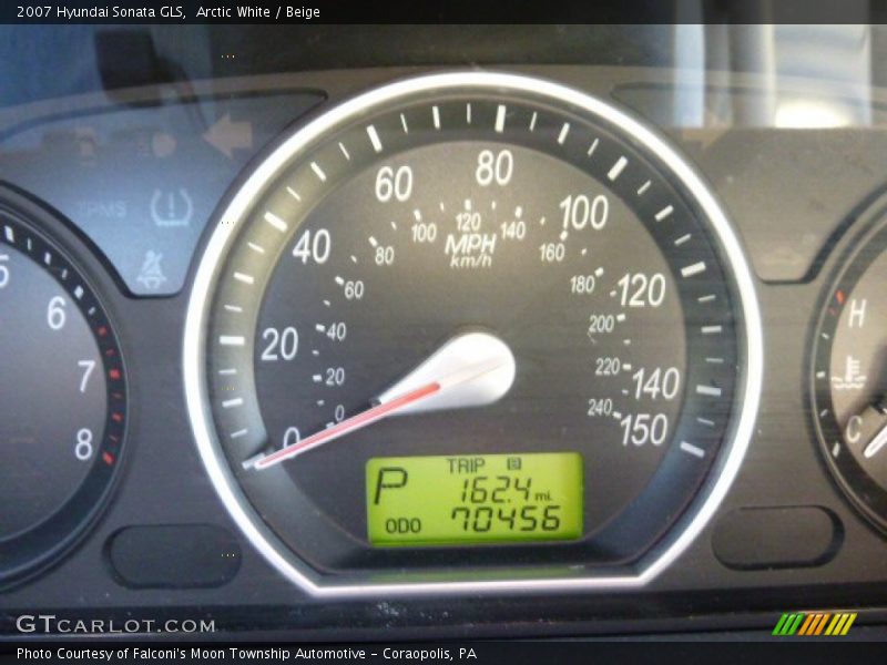 Arctic White / Beige 2007 Hyundai Sonata GLS