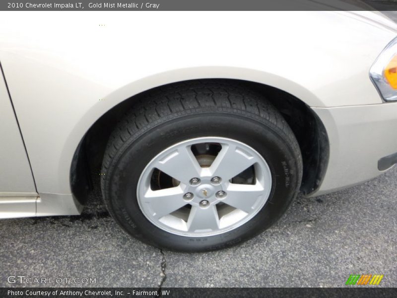 Gold Mist Metallic / Gray 2010 Chevrolet Impala LT