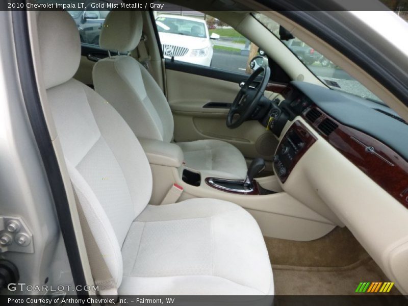 Gold Mist Metallic / Gray 2010 Chevrolet Impala LT
