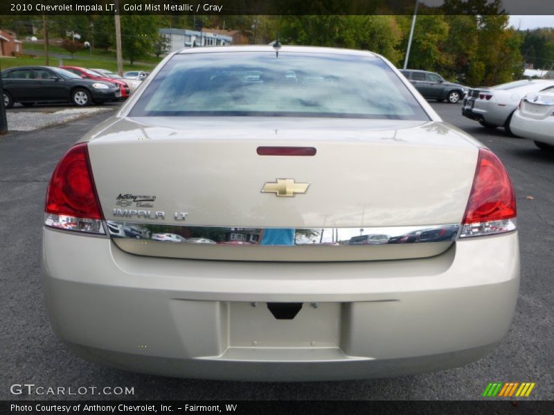 Gold Mist Metallic / Gray 2010 Chevrolet Impala LT