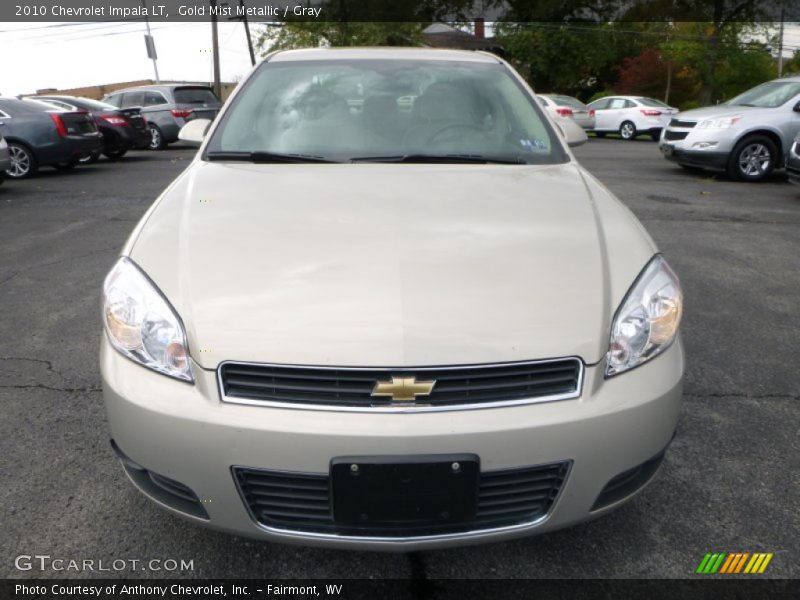 Gold Mist Metallic / Gray 2010 Chevrolet Impala LT