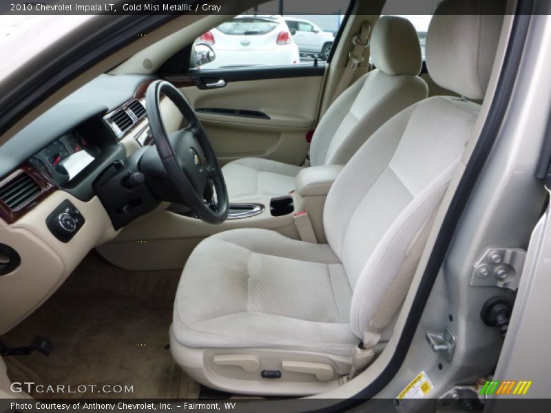 Gold Mist Metallic / Gray 2010 Chevrolet Impala LT