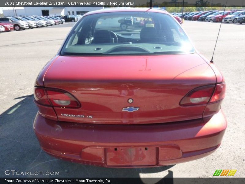 Cayenne Red Metallic / Medium Gray 2001 Chevrolet Cavalier LS Sedan