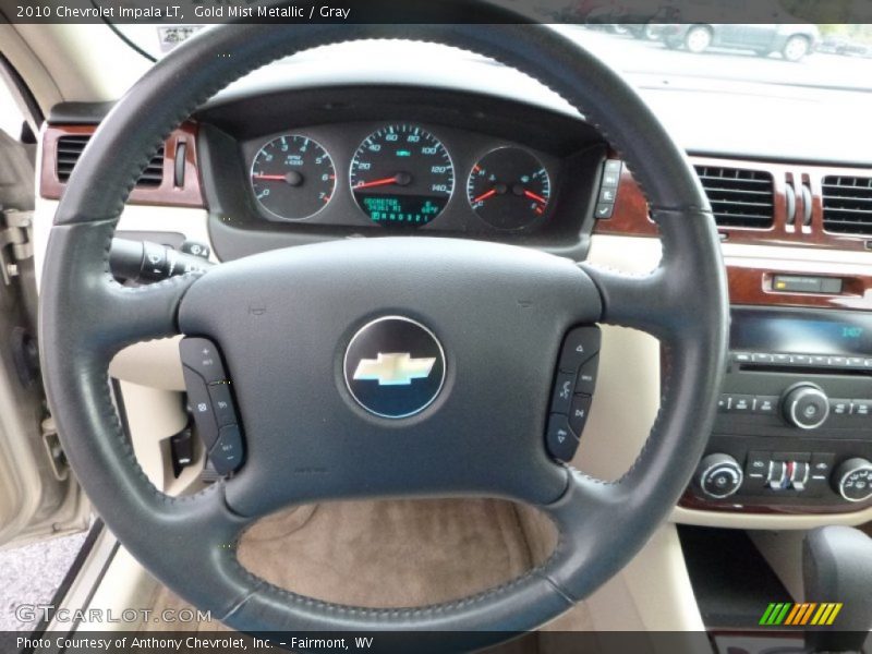 Gold Mist Metallic / Gray 2010 Chevrolet Impala LT