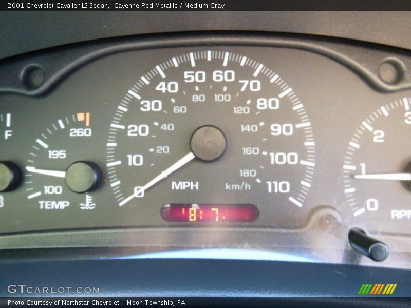 Cayenne Red Metallic / Medium Gray 2001 Chevrolet Cavalier LS Sedan