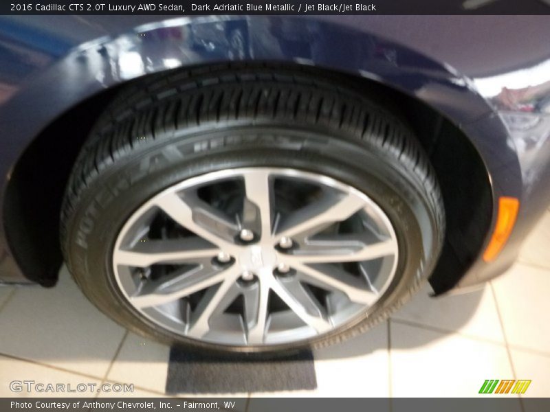 Dark Adriatic Blue Metallic / Jet Black/Jet Black 2016 Cadillac CTS 2.0T Luxury AWD Sedan
