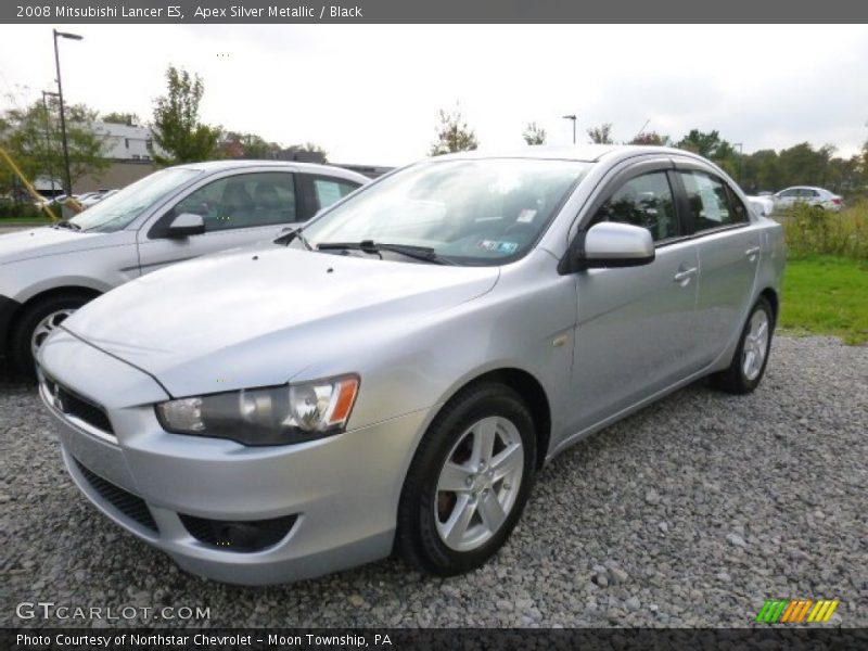 Apex Silver Metallic / Black 2008 Mitsubishi Lancer ES