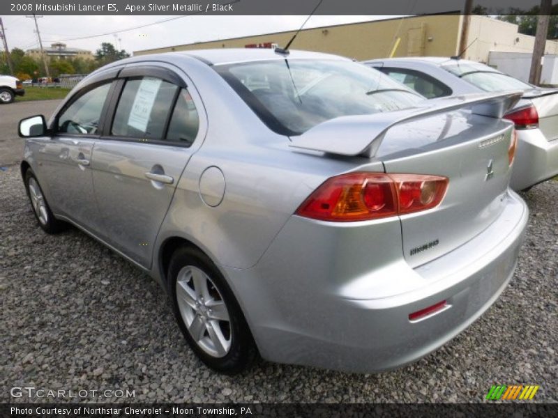 Apex Silver Metallic / Black 2008 Mitsubishi Lancer ES