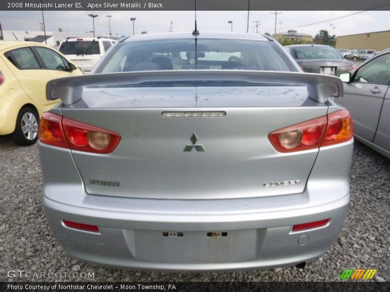 Apex Silver Metallic / Black 2008 Mitsubishi Lancer ES