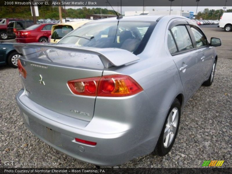 Apex Silver Metallic / Black 2008 Mitsubishi Lancer ES