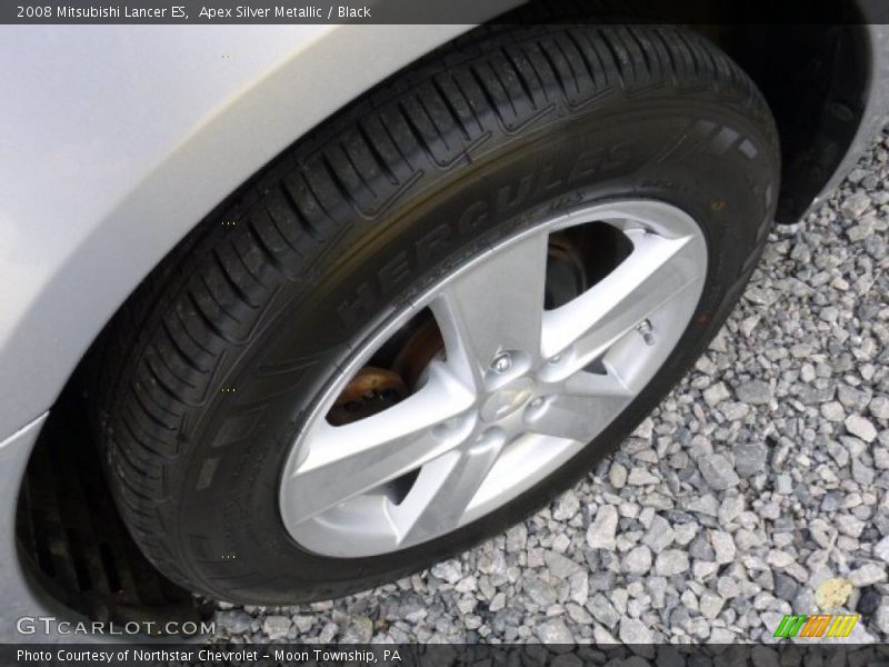 Apex Silver Metallic / Black 2008 Mitsubishi Lancer ES