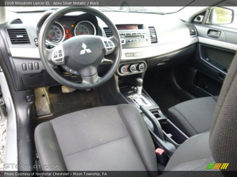 Apex Silver Metallic / Black 2008 Mitsubishi Lancer ES