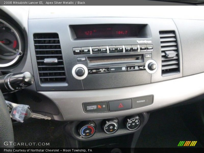 Apex Silver Metallic / Black 2008 Mitsubishi Lancer ES