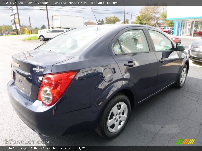 Blue Velvet Metallic / Jet Black/Dark Titanium 2016 Chevrolet Sonic LS Sedan