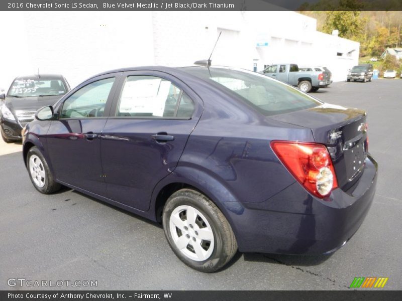 Blue Velvet Metallic / Jet Black/Dark Titanium 2016 Chevrolet Sonic LS Sedan