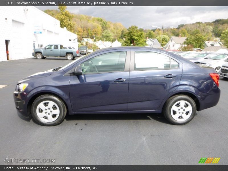Blue Velvet Metallic / Jet Black/Dark Titanium 2016 Chevrolet Sonic LS Sedan