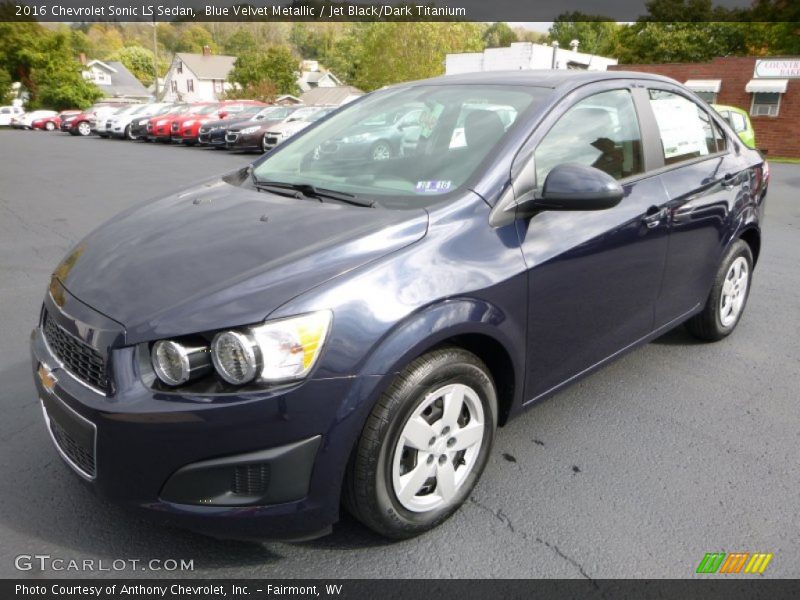 Blue Velvet Metallic / Jet Black/Dark Titanium 2016 Chevrolet Sonic LS Sedan