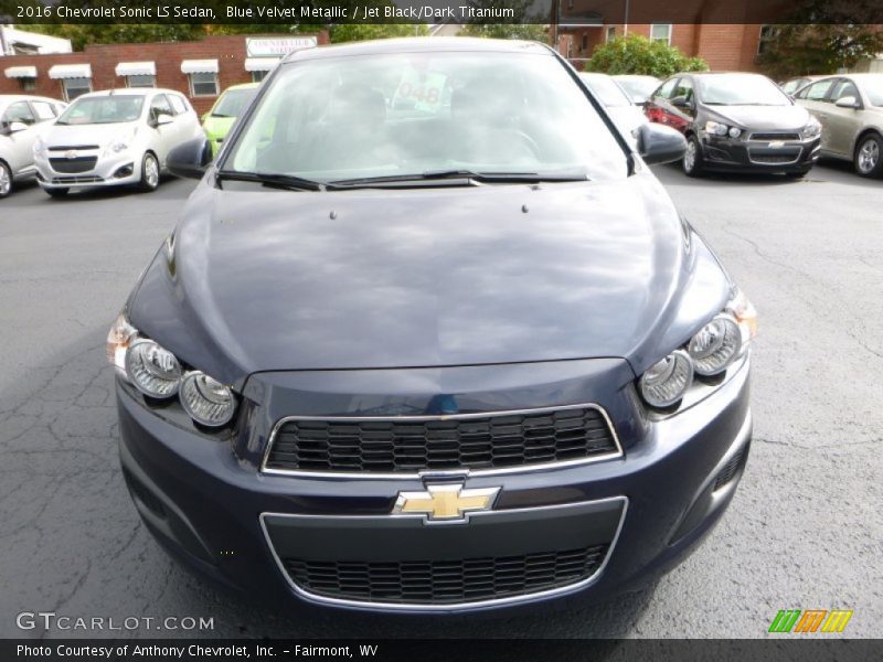 Blue Velvet Metallic / Jet Black/Dark Titanium 2016 Chevrolet Sonic LS Sedan