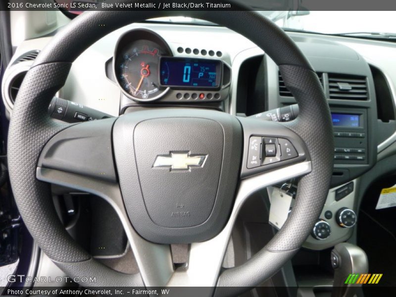 Blue Velvet Metallic / Jet Black/Dark Titanium 2016 Chevrolet Sonic LS Sedan