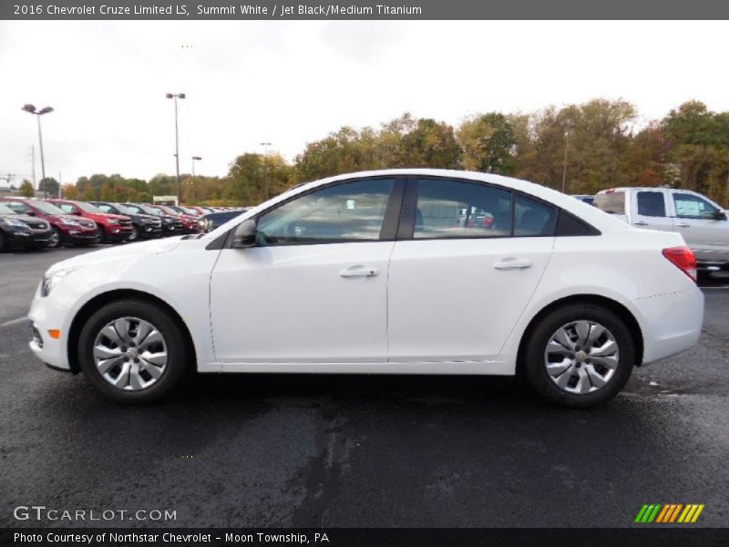 Summit White / Jet Black/Medium Titanium 2016 Chevrolet Cruze Limited LS