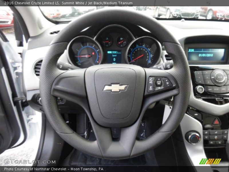 Summit White / Jet Black/Medium Titanium 2016 Chevrolet Cruze Limited LS