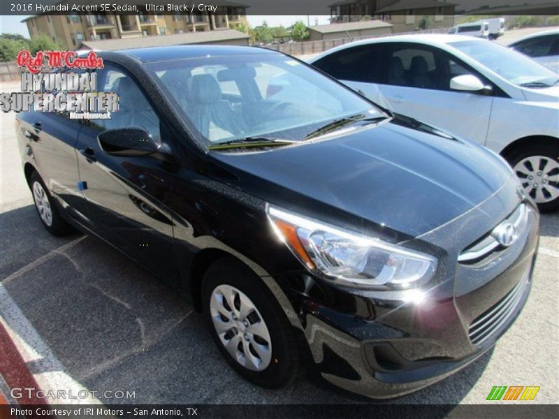 Ultra Black / Gray 2016 Hyundai Accent SE Sedan