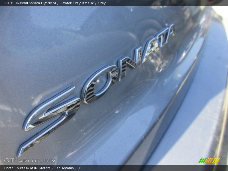 Pewter Gray Metallic / Gray 2016 Hyundai Sonata Hybrid SE