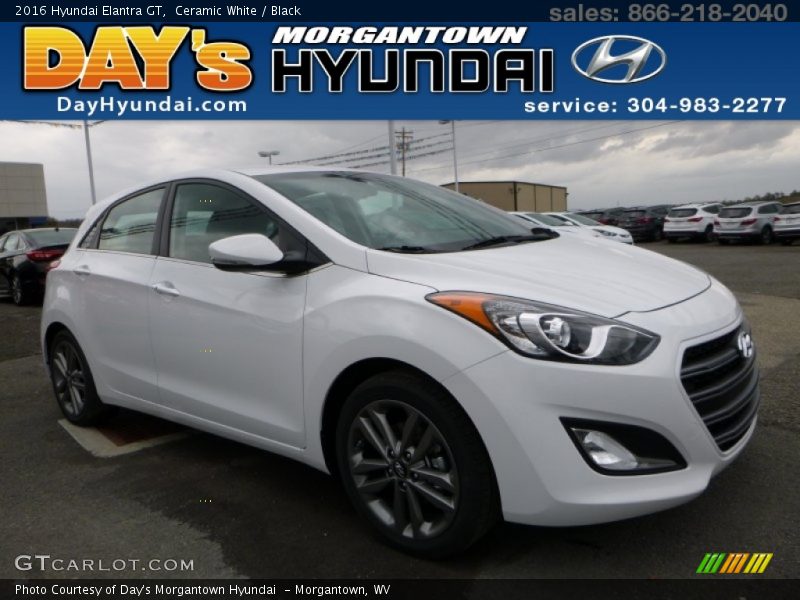 Ceramic White / Black 2016 Hyundai Elantra GT