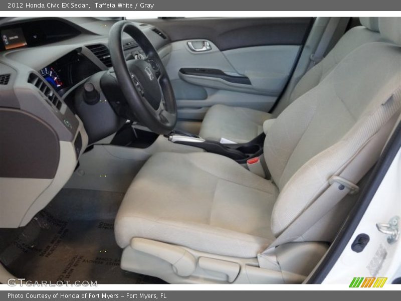 Taffeta White / Gray 2012 Honda Civic EX Sedan