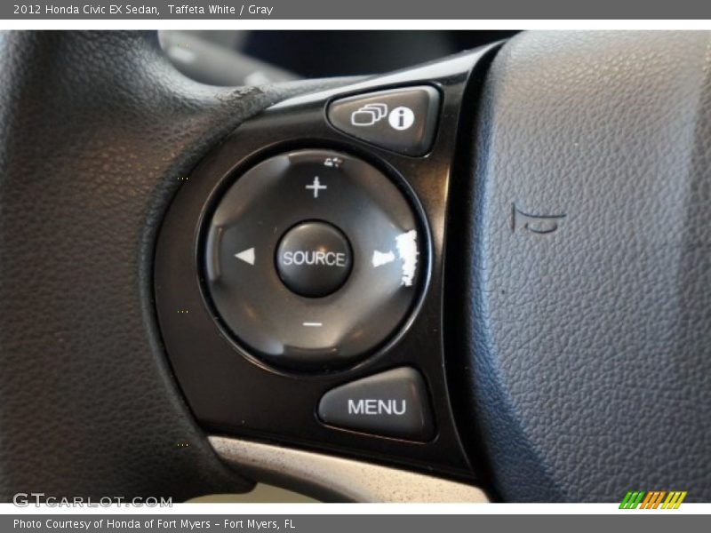 Taffeta White / Gray 2012 Honda Civic EX Sedan