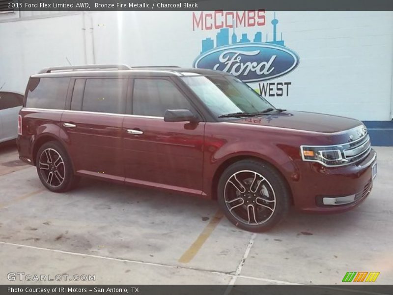 Bronze Fire Metallic / Charcoal Black 2015 Ford Flex Limited AWD