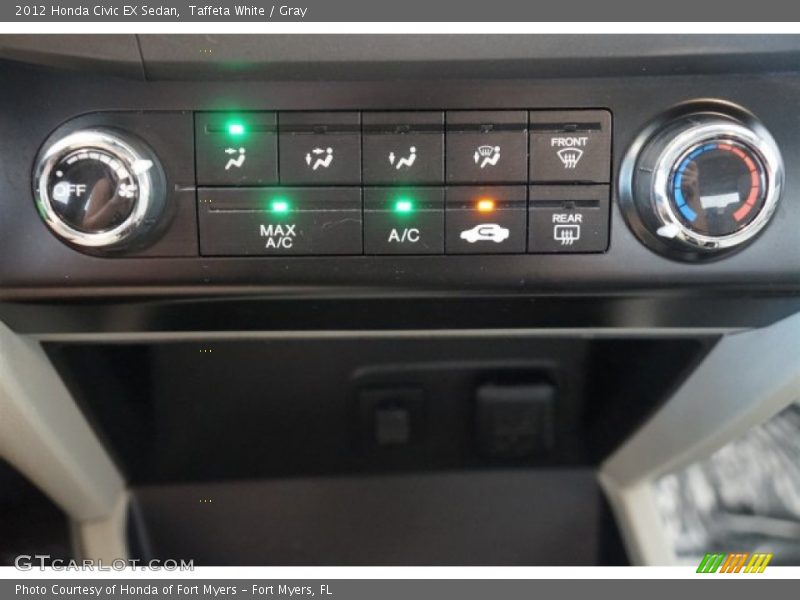 Taffeta White / Gray 2012 Honda Civic EX Sedan
