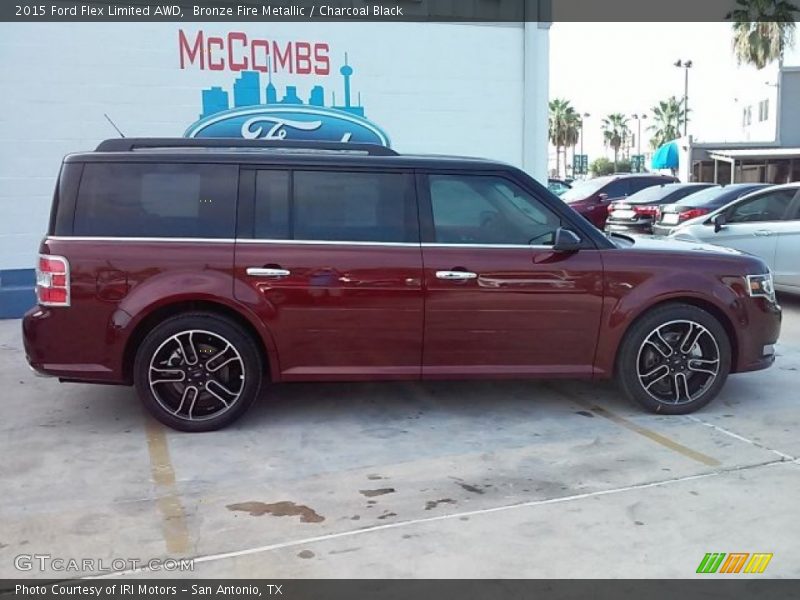 Bronze Fire Metallic / Charcoal Black 2015 Ford Flex Limited AWD