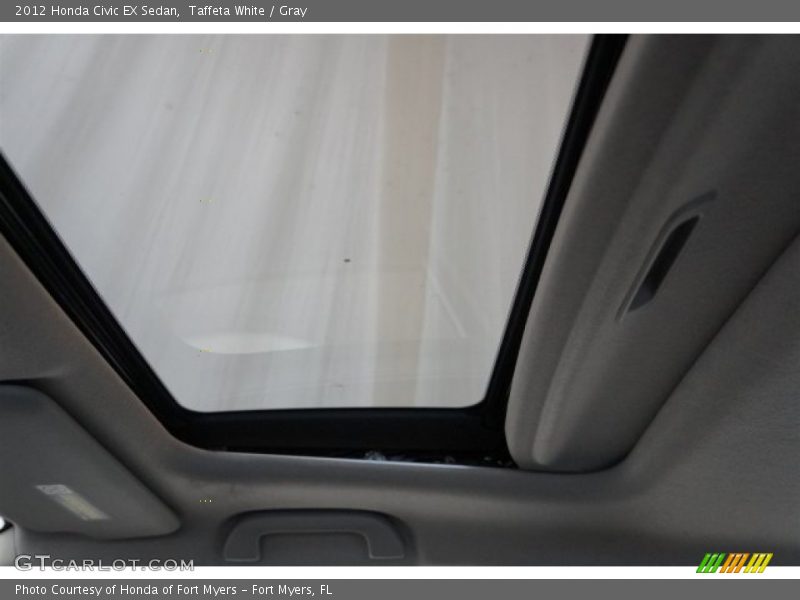 Taffeta White / Gray 2012 Honda Civic EX Sedan