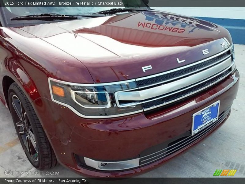 Bronze Fire Metallic / Charcoal Black 2015 Ford Flex Limited AWD