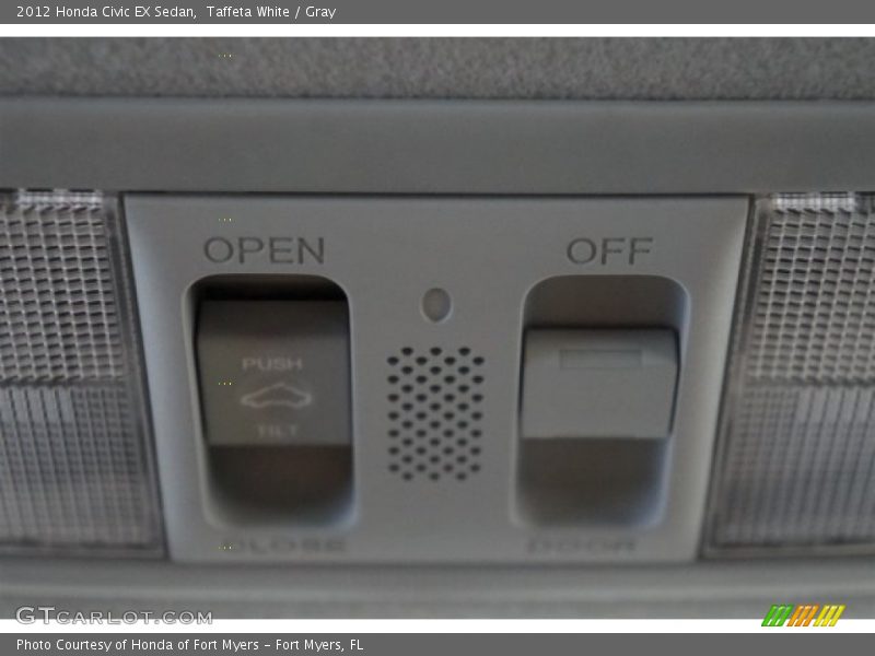 Taffeta White / Gray 2012 Honda Civic EX Sedan