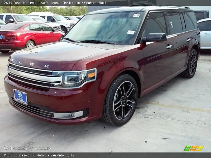 Bronze Fire Metallic / Charcoal Black 2015 Ford Flex Limited AWD