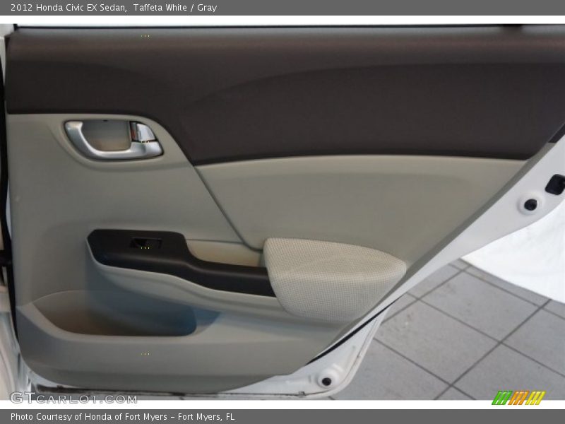 Taffeta White / Gray 2012 Honda Civic EX Sedan