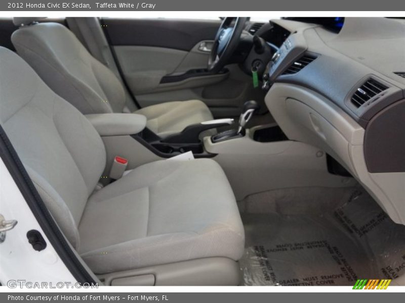 Taffeta White / Gray 2012 Honda Civic EX Sedan